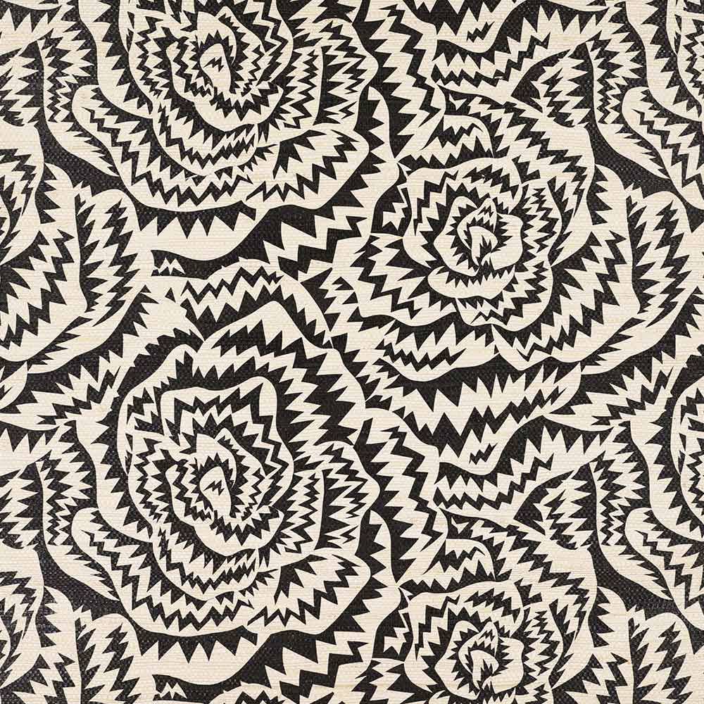 Kirkby Design Jagged Roses Wallpaper | Monochrome | WK821/01