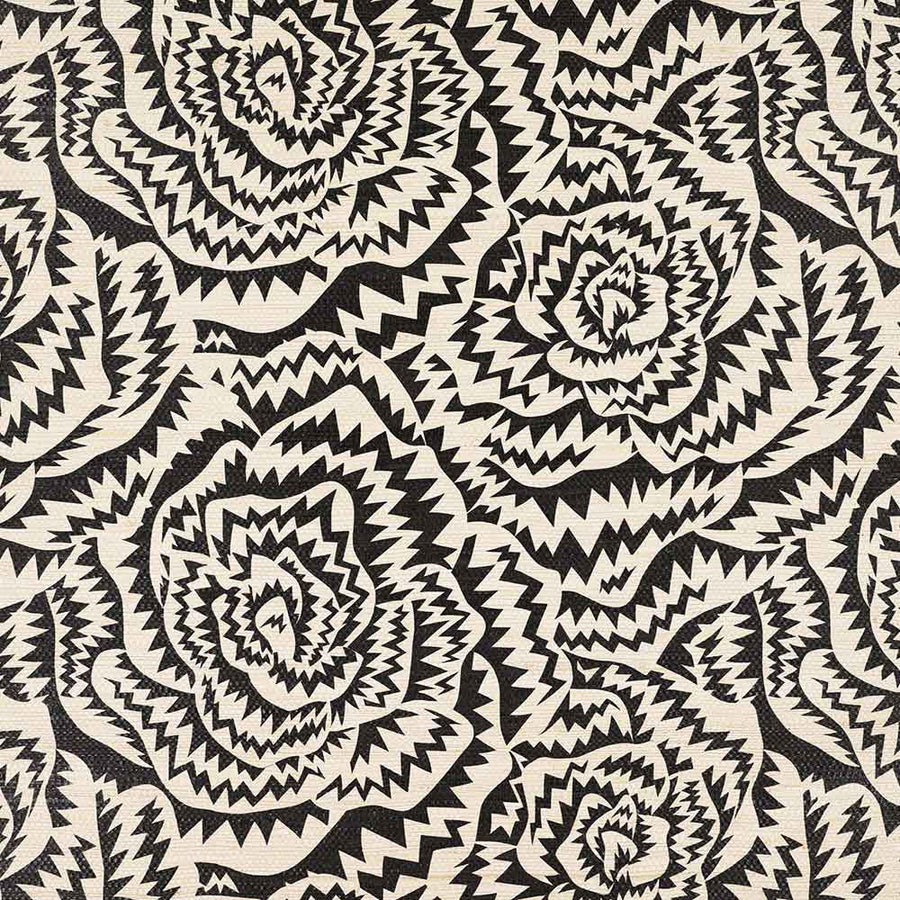 Kirkby Design Jagged Roses Wallpaper | Monochrome | WK821/01