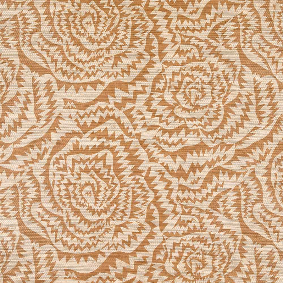 Kirkby Design Jagged Roses Wallpaper | Burnt Orange | WK821/06