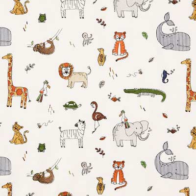 Doodle Jungle Fabric by Prestigious Textiles - 3920/683 | Modern 2 Interiors