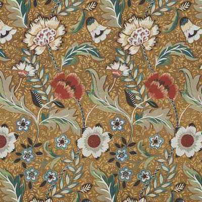 Folklore Gilt Fabric by Prestigious Textiles - 8720/922 | Modern 2 Interiors