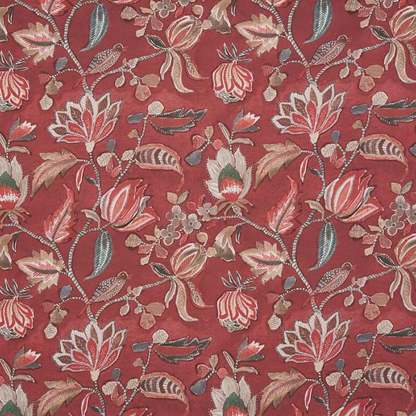 Azalea Cranberry Fabric by Prestigious Textiles - 8731/316 | Modern 2 Interiors