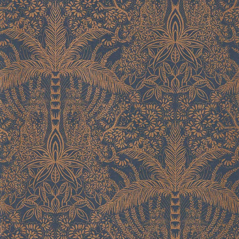 Clarke & Clarke Leopardo Wallpaper | Copper & Midnight | W0141/02