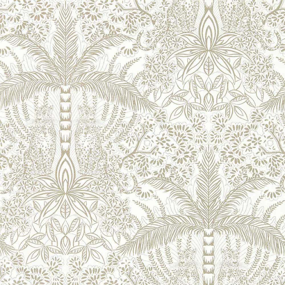 Clarke & Clarke Leopardo Wallpaper | Gold & Ivory | W0141/03