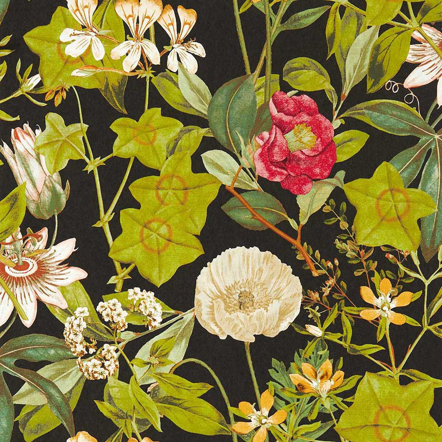 Clarke & Clarke Passiflora Wallpaper | Noir | W0143/04