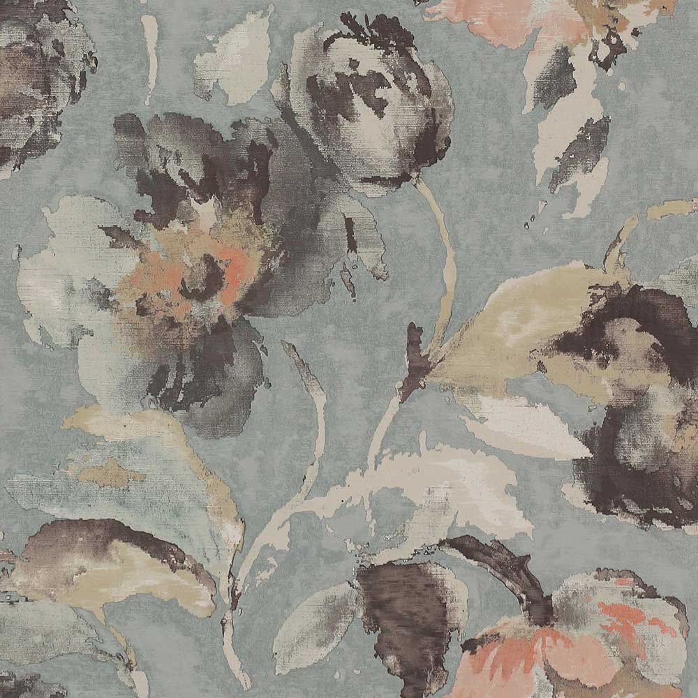 Jane Churchill Beatrice Wallpaper | Aqua | J162W-03