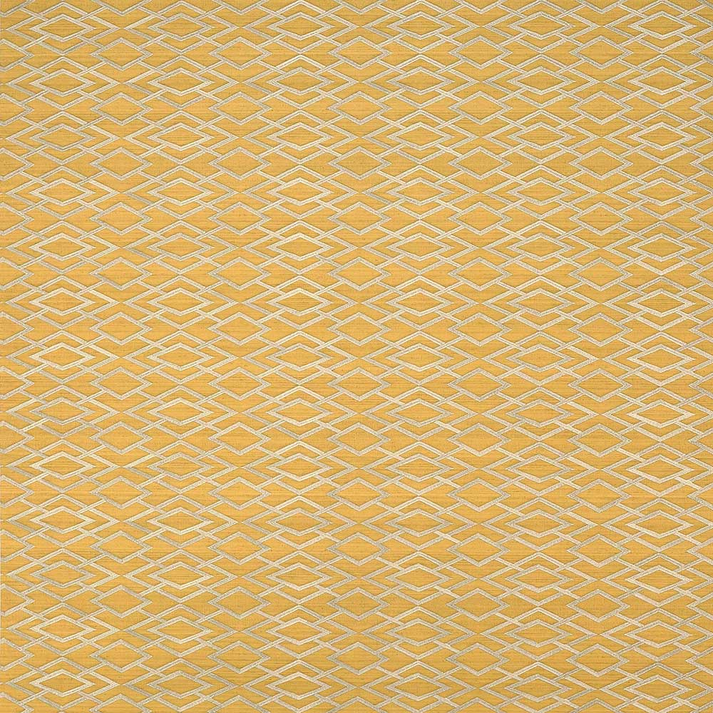 Jane Churchill Geometric Silk Wallpaper | Gold | J8001-02