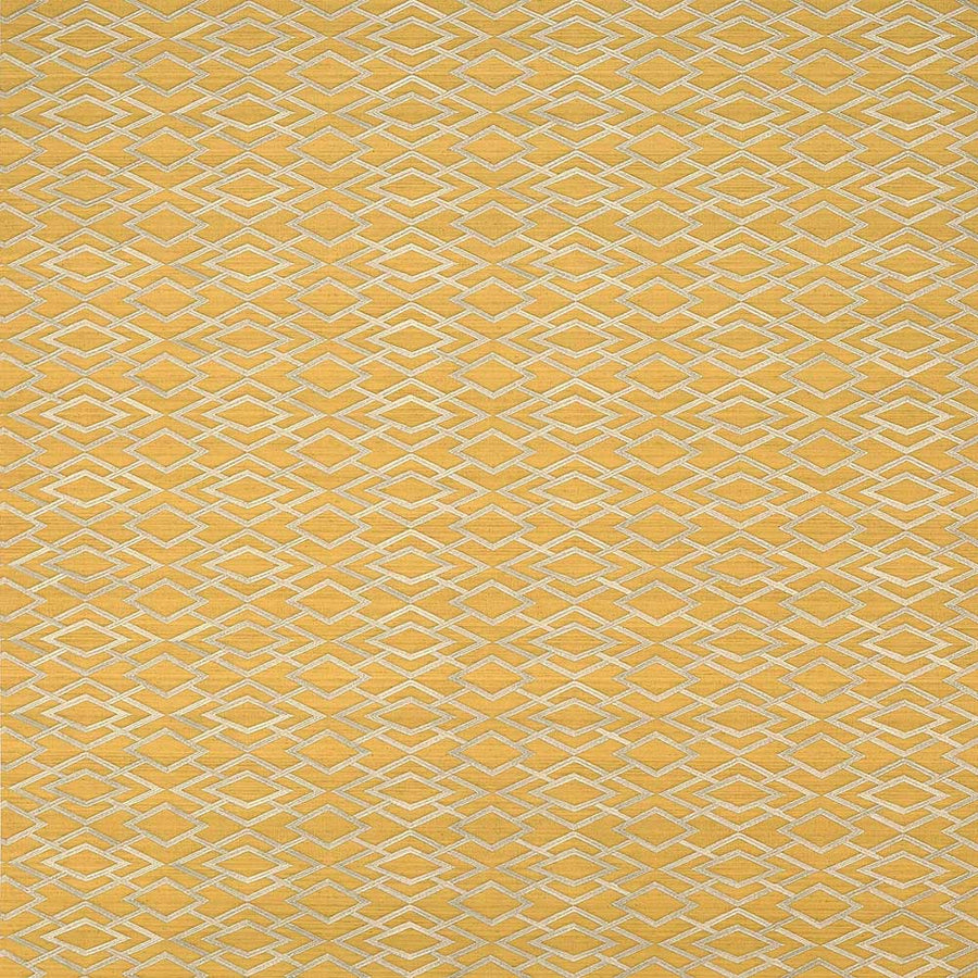 Jane Churchill Geometric Silk Wallpaper | Gold | J8001-02