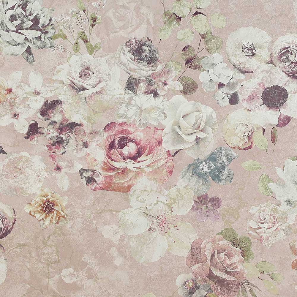 Jane Churchill Marble Rose Wallpaper | Pink | J8004-03