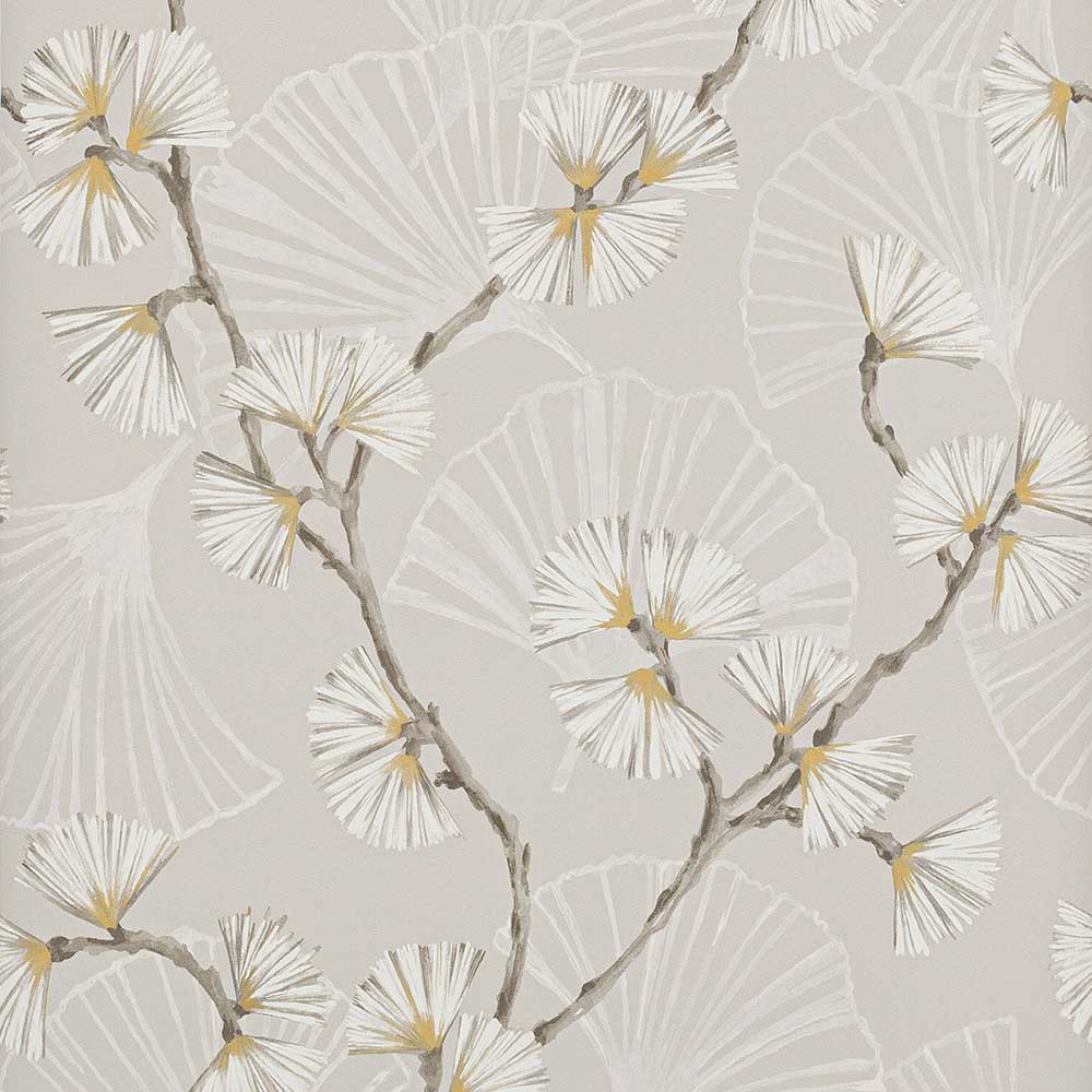 Jane Churchill Snow Flower Wallpaper | Natural | J183W-01