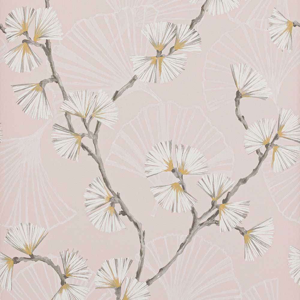 Jane Churchill Snow Flower Wallpaper | Pink | J183W-02