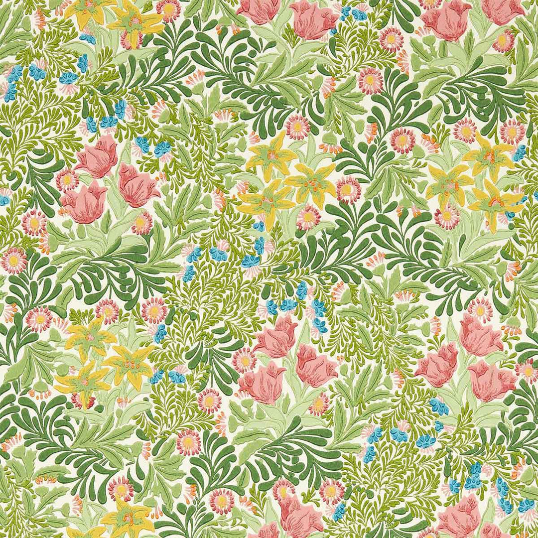 Bower Bough's Green & Rose Wallpaper